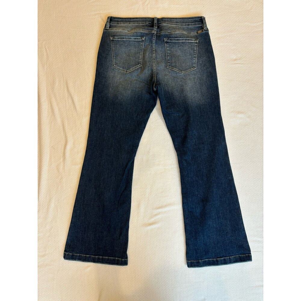 Kancan Jeans 31 Dark Wash Baylor Mid rise Flare Western Cowgirl Preppy - Picture 7 of 14